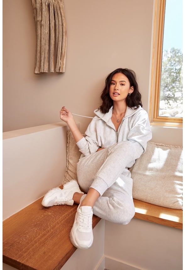 Booty Sculptor Fleece Joggers Light Grey Heather