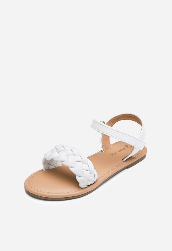Braided Strap Sandal White