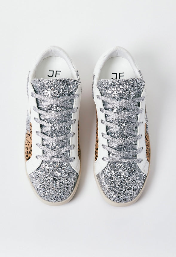 Zaylee Trainers Leopard/ Silver Multi