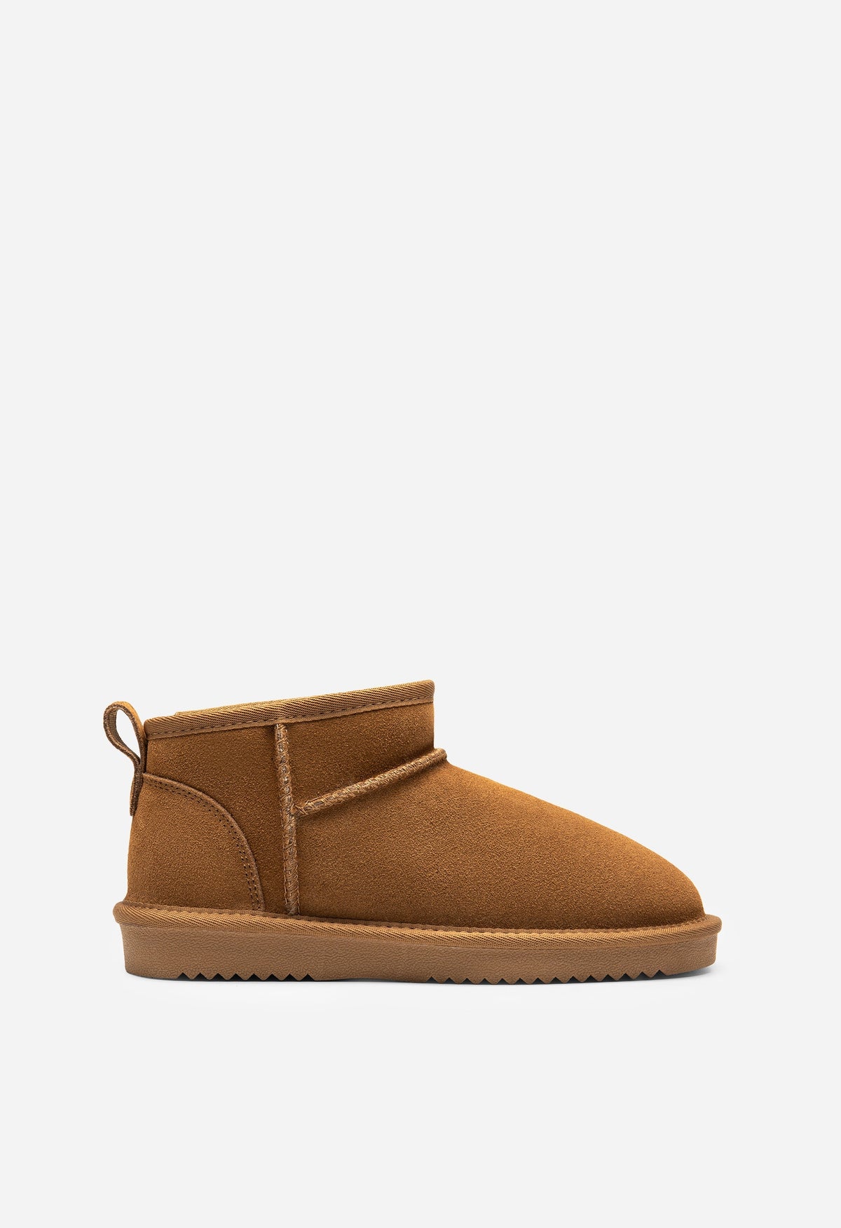Winterstiefeletten für Damen aus echtem Wildleder mit Kunstfellfutter, wasserabweisend, warm, zum Hineinschlüpfen, bequeme Memory-Schaum-Stiefeletten