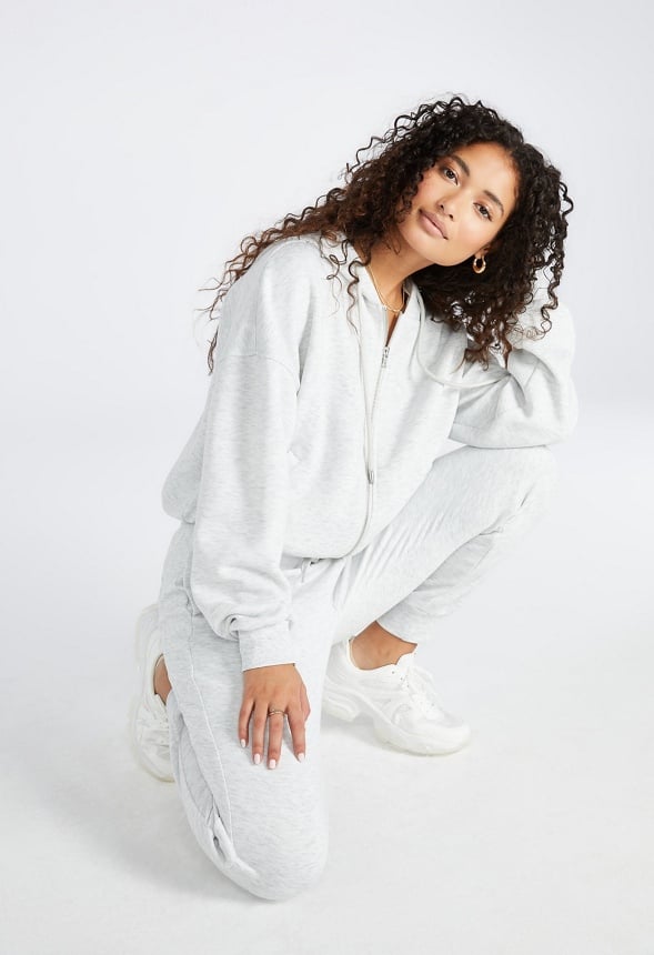 Booty Sculptor Fleece Joggers Light Grey Heather