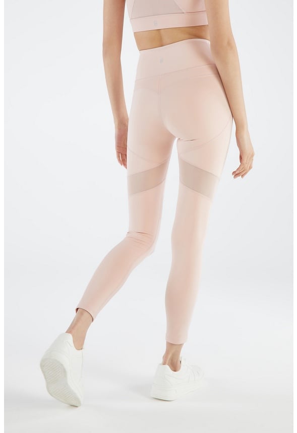Mesh Insert Active Leggings Rose Smoke