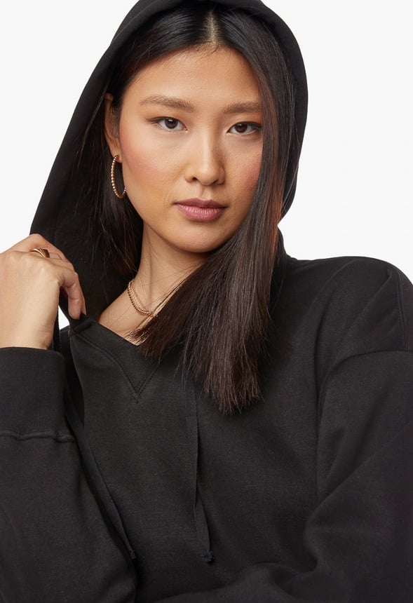 Sweatshirt Hoodie Dress Black Caviar