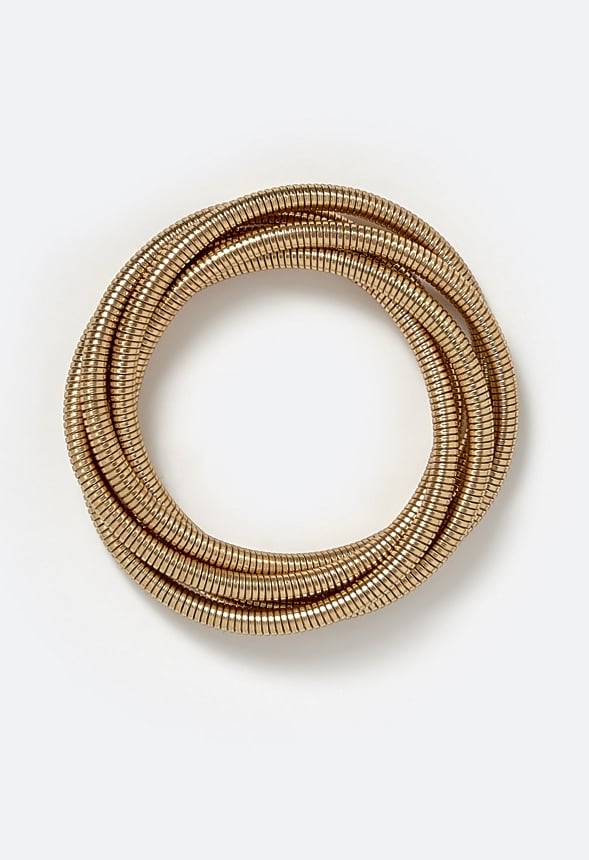 Lillie Coil Wire Adjustable Bracelet Gold