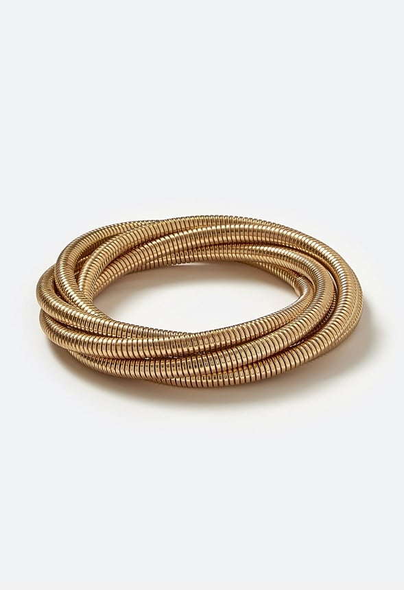 Lillie Coil Wire Adjustable Bracelet Gold
