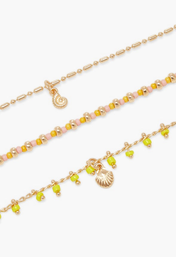 Spring Anklet Set Multi