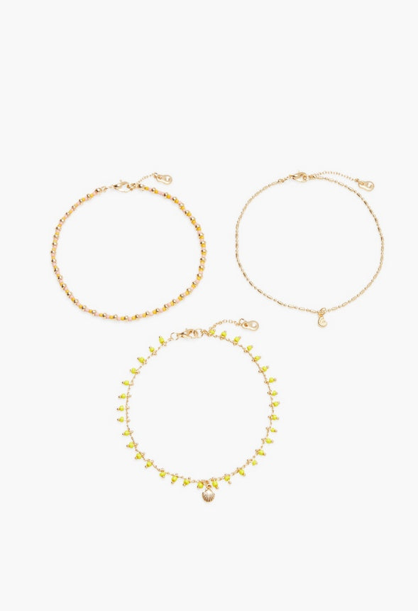 Spring Anklet Set Multi