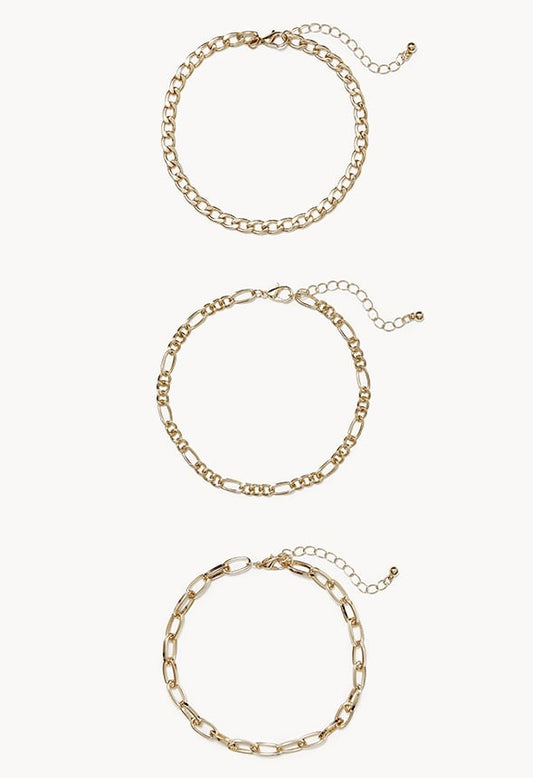 Freya Multi Chain Anklet Gold