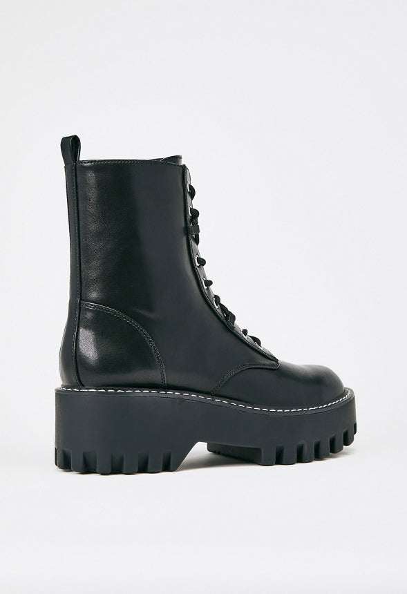 Eletra Lace-Up Boot Black