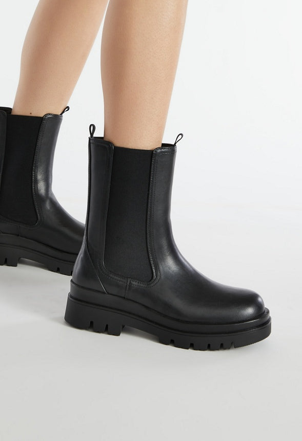 Candide Platform Chelsea Boot Black