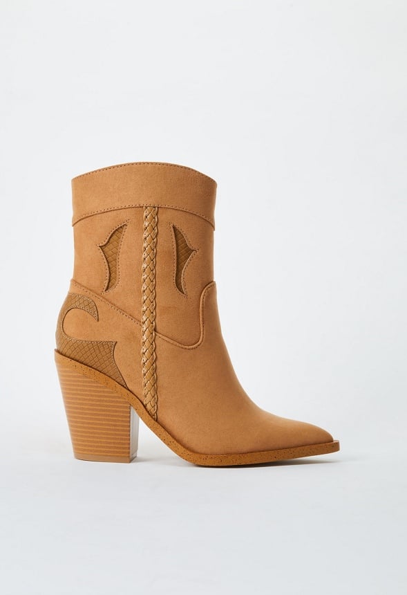 Selina Western Bootie Light Tan/ Camel