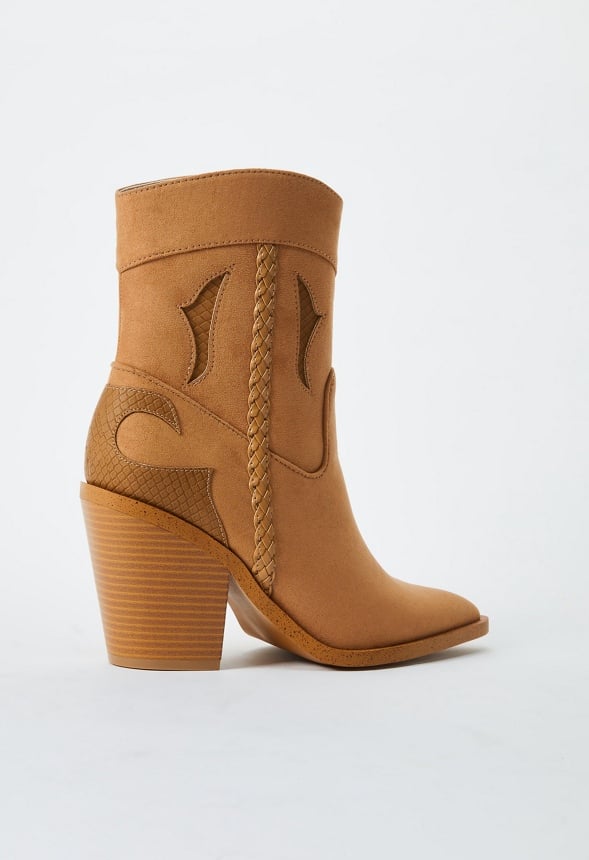 Selina Western Bootie Light Tan/ Camel