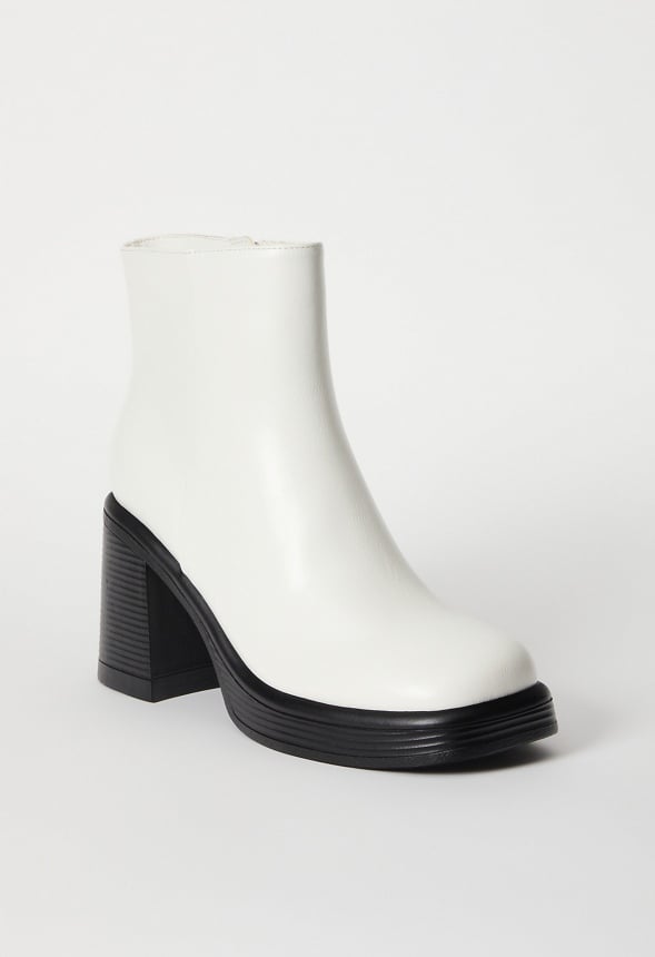 Brienne Platform Ankle Boot Bright White