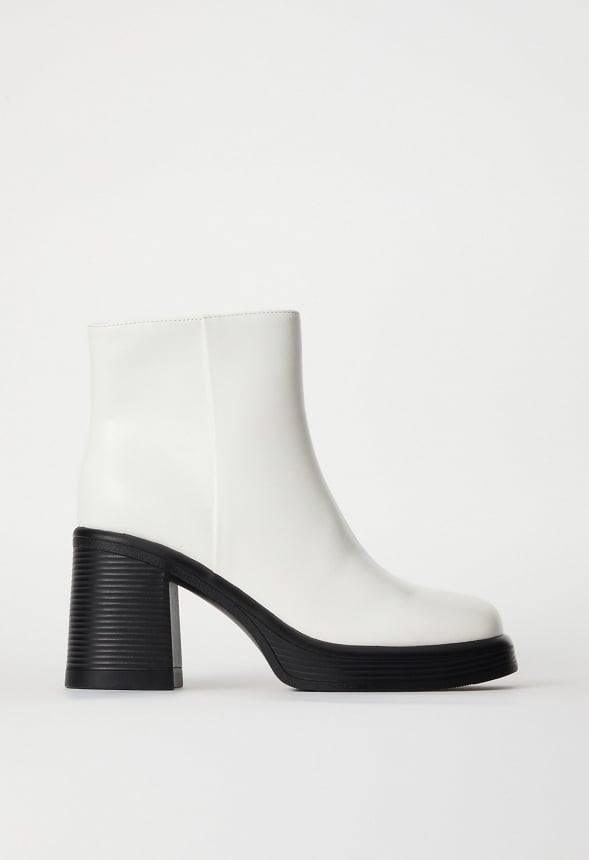 Brienne Platform Ankle Boot Bright White
