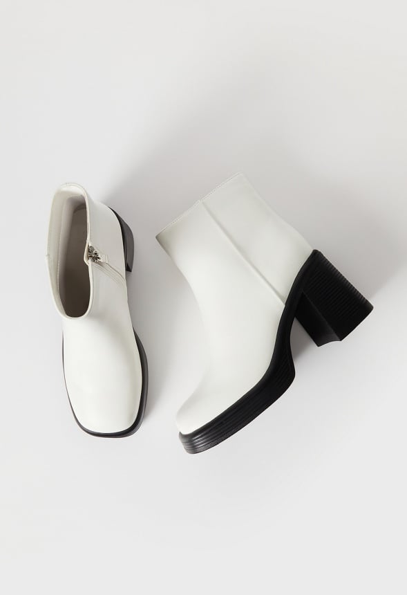 Brienne Platform Ankle Boot Bright White