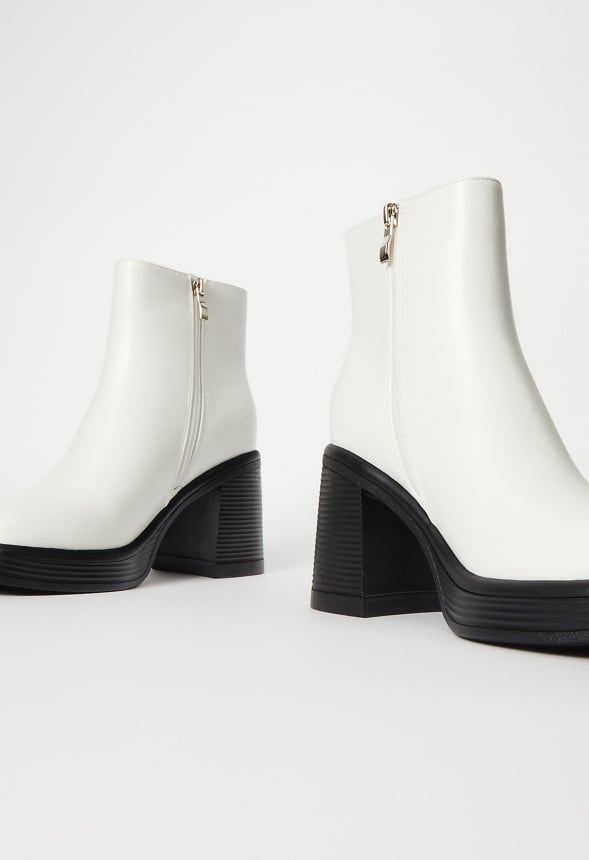 Brienne Platform Ankle Boot Bright White