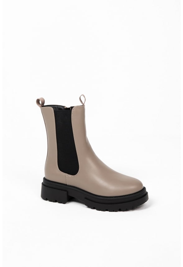 Camila Lug Sole Ankle Boot Taupe