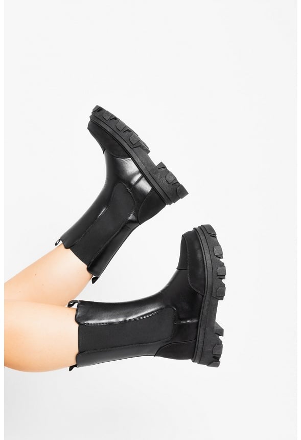 Bego Lug Sole Ankle Boot Black