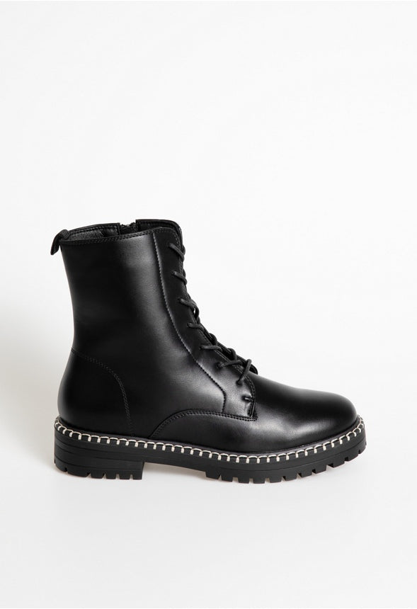 Ivet Lace-Up Boot Black
