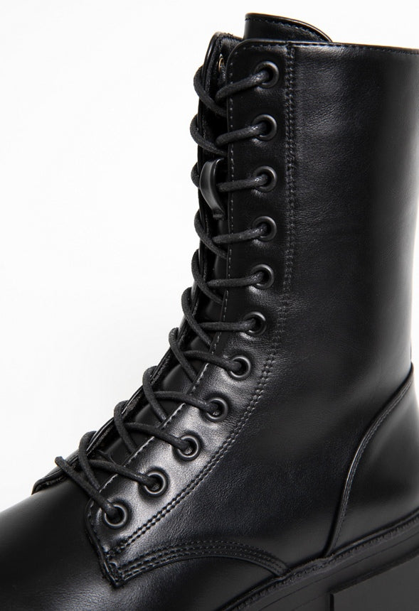 Izabella Lace-Up Boot Black