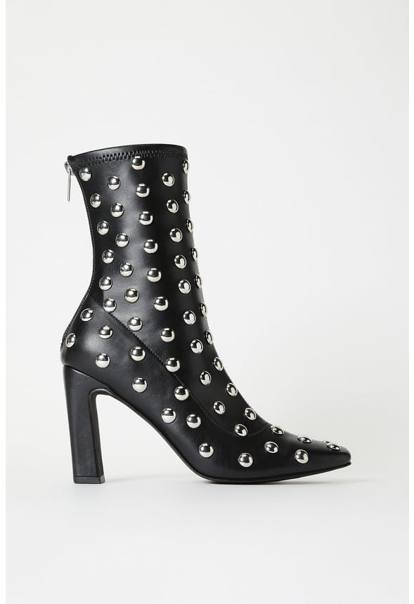 Maddie Stiletto Bootie Black/ Silver
