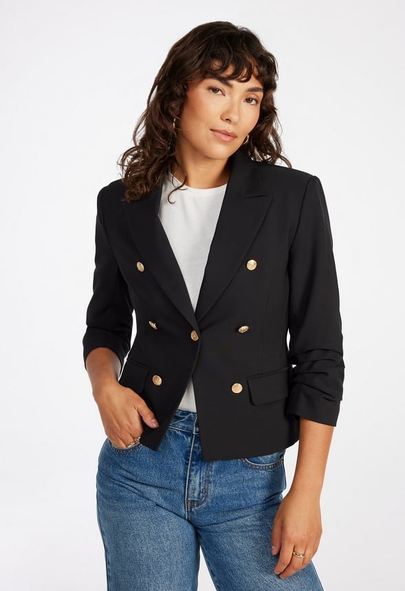 Short Cutaway Blazer Black Caviar