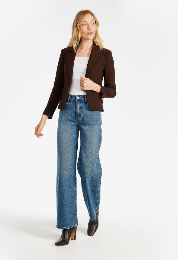 Fitted Short Blazer Coffee