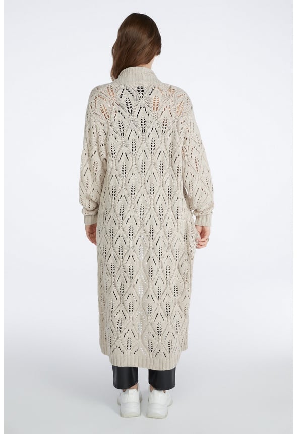 Cosy Crochet Cardigan Vapor Blue