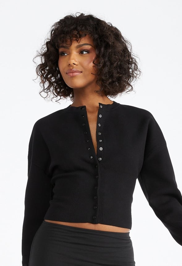 Cinched Waist Cardigan Black Caviar