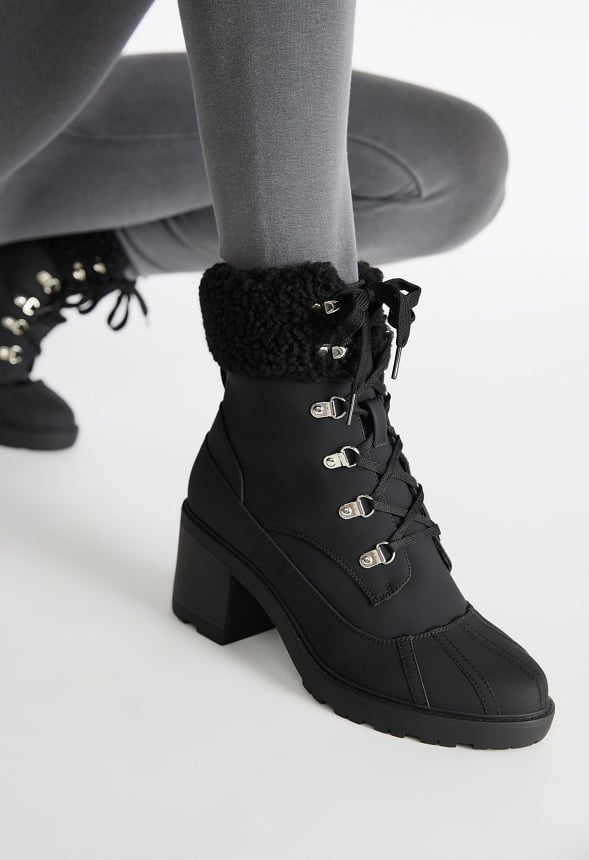 Elie Sherpa Combat Boot Black Caviar