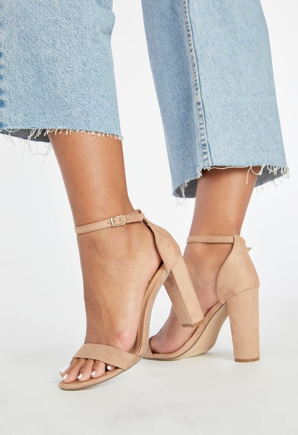 Lorelai Block Heeled Sandal Beige