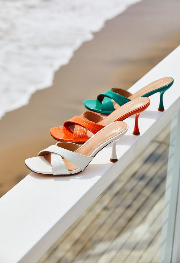 Lilia Heeled Sandal Bright White