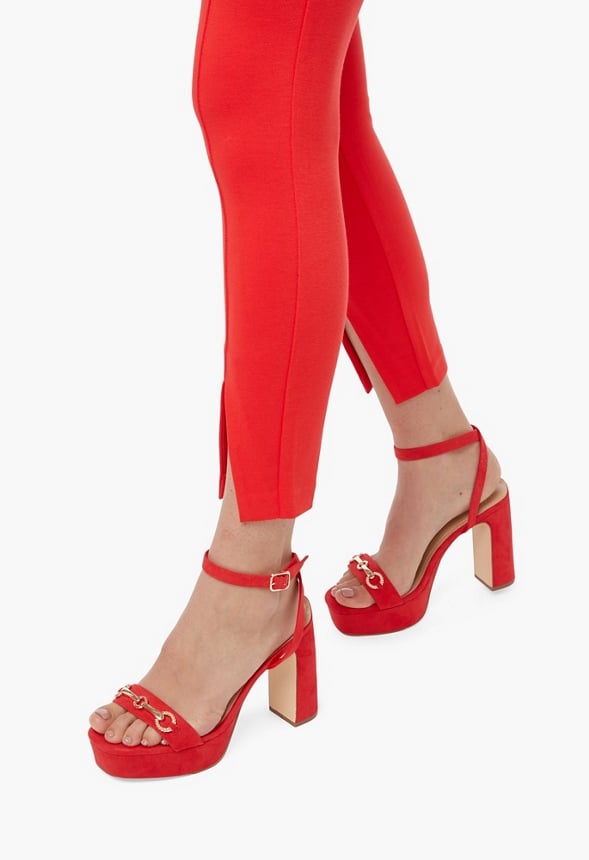 Tina Horsebit Platform Sandal High Risk Red