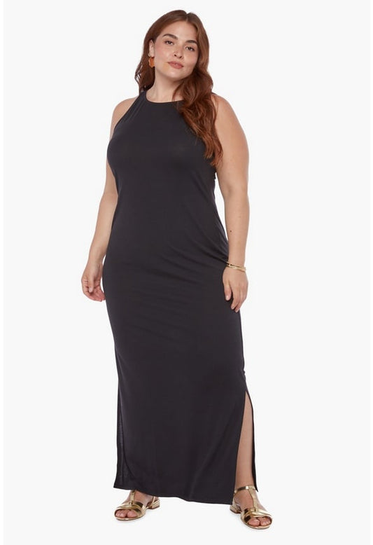 Reversible Low Back Tank Maxi Dress Black Caviar