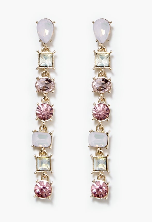 Chaya Pink Drop Earrings Pink/ Gold