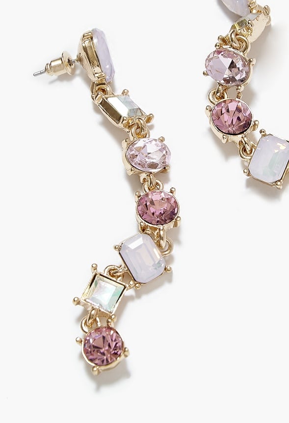 Chaya Pink Drop Earrings Pink/ Gold