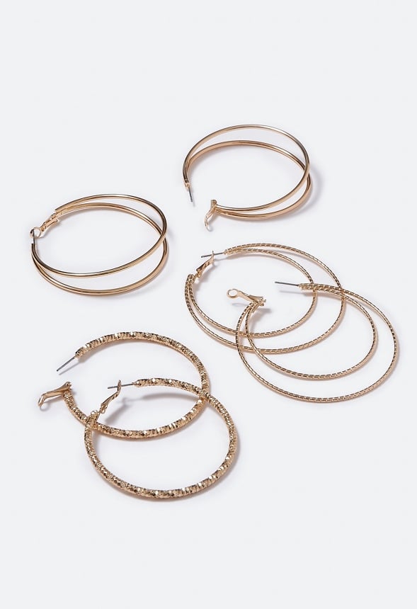 Nina Mixed Hoops Multipack Gold