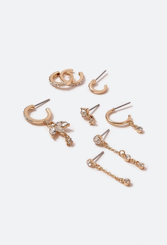 Teagan Delicate Rhinestones Earparty Crystal/ Gold