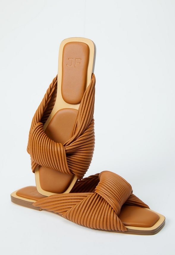 Estelle Flat Slide Sandal Light Tan
