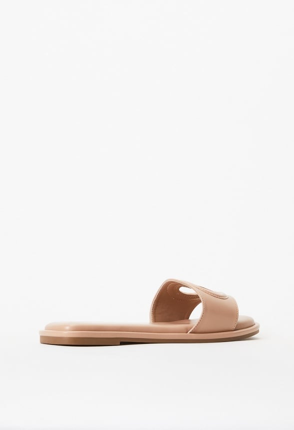 Suki Flat Slide Sandal New Nude