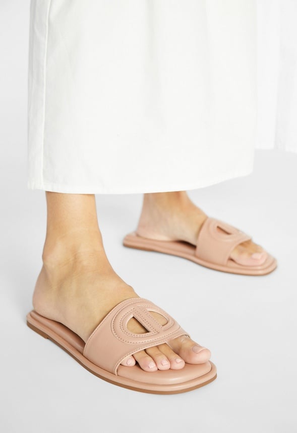 Suki Flat Slide Sandal New Nude