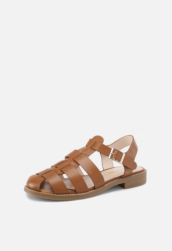 Cage Strap Sandal Brown