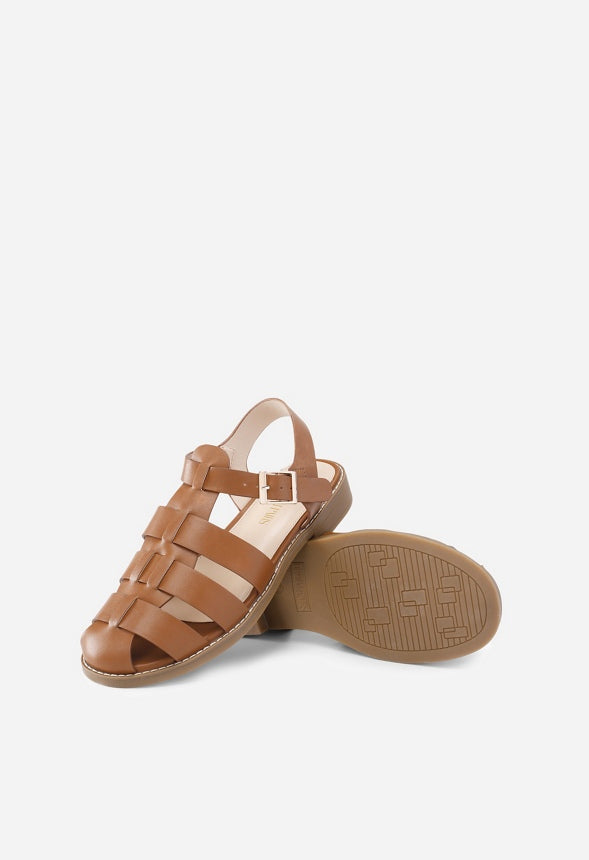 Cage Strap Sandal Brown