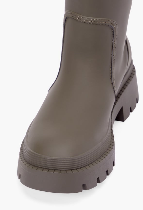 Cassietta Over-The-Knee Flat Boot Army Fatigue Green