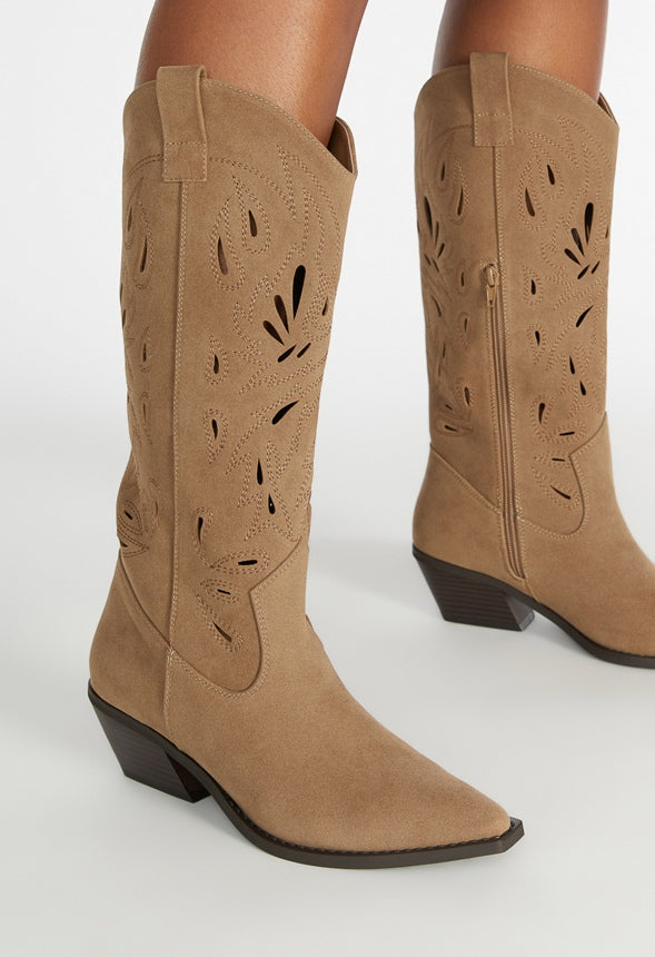 Louisa Western Boot Taupe