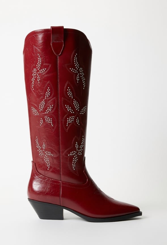 Teddi Western Boot Cabernet Red