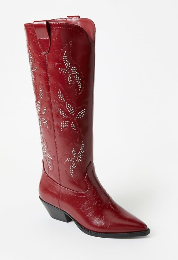 Teddi Western Boot Cabernet Red