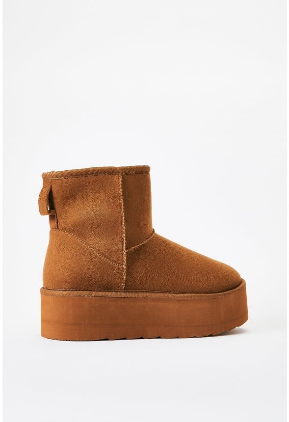 Porsha Fuzzie Ankle Boot Light Camel
