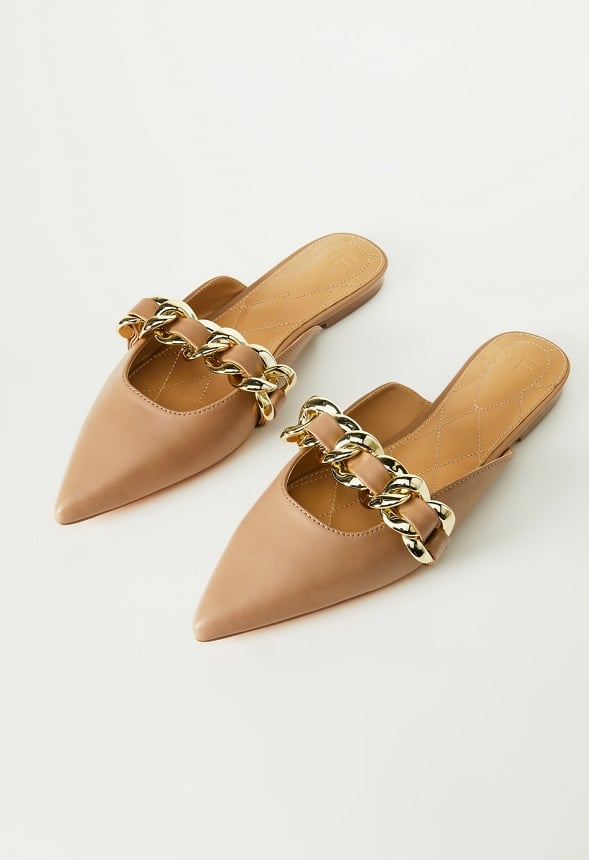 Adrian Pointed Toe Slide Taupe