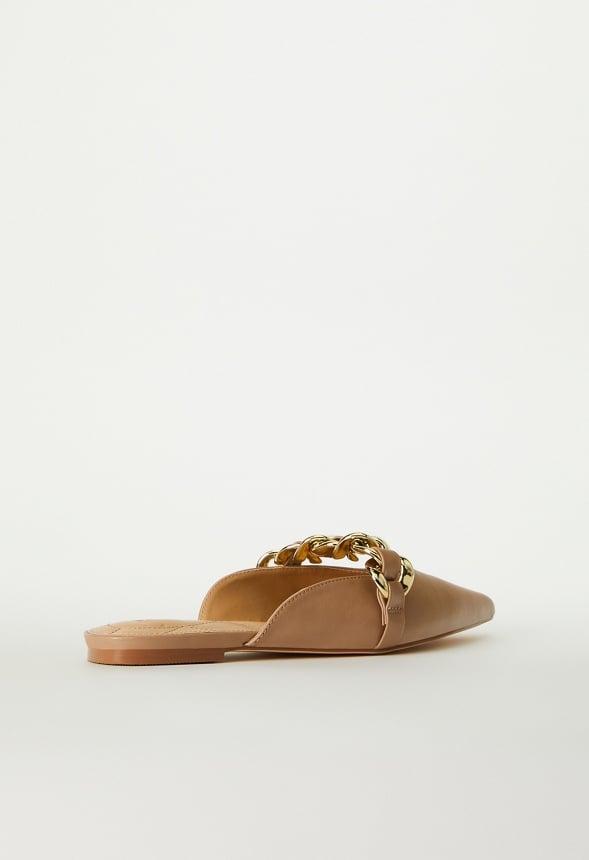 Adrian Pointed Toe Slide Taupe